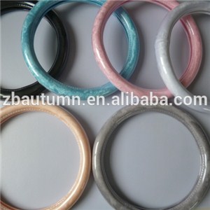 Pure Color Short Velvet Steering Wheel Cover