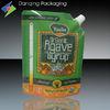 Juice packaging plastic bag with window,stand up pouch with conner spout, high quality spout standin