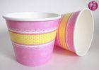 Disposable 23oz  Take Away Flower Paper Pot With Transparent Lid