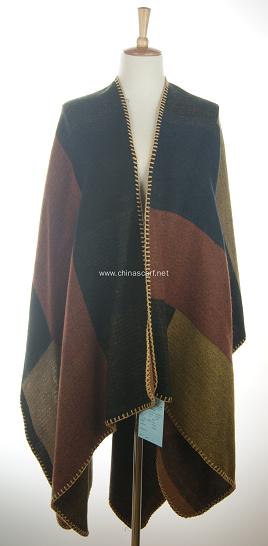 Hot selling Newest Ladies Classic Woven Poncho