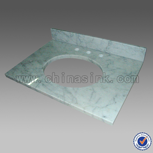 Bianco Carrara white marble countertop 