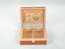 Empty wooden cigar boxes for men , Personalized Solid Pine wood case with veneer