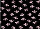 Pattern Printed Black Velvet Fabric High Density Weave Customeized