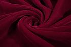 Soft Plain Micro Burgundy Velvet Fabric For Dresses , Tear-Resistant
