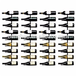 Metal Wall Mounted Wine Rack Set Of 4, 9 Bottle Iron Wine Holder MH-MR-15012