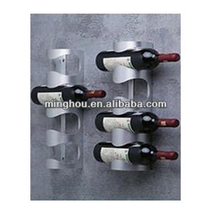4 Bottle Modern Wall Mounted Stainless Steel Wine Rack MH-MR-15028