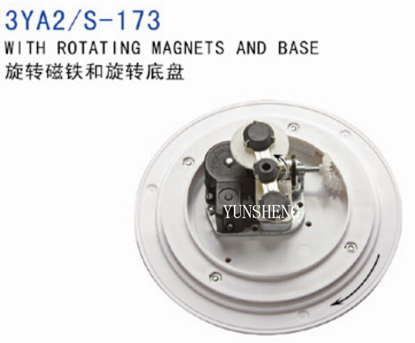 18-Note Spring Driven Musical Movement with Rotating Magnets and Base Music Box