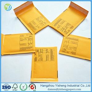 Printed Self-seal Yellow Kraft Bubble Mailers Envelopes