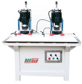 Woodworking Double Head Small Hole Hinge Drilling Machine 2 Spindle