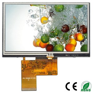 LCD Manufacturer 5inch High Contrast Ratio 480*272 TFT With RTP