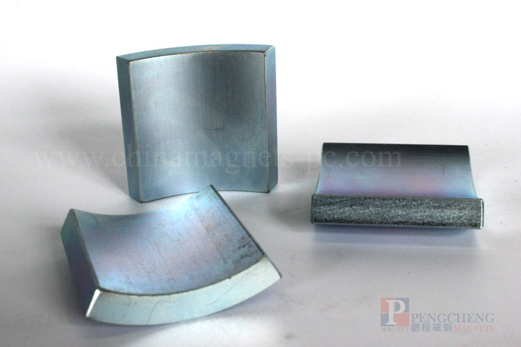 N35 Zinc Coated Neodymium Arc Magnet