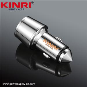 3.1A Dual USB Car Charger Aurora Silver 90g With Size Of 67*31mm