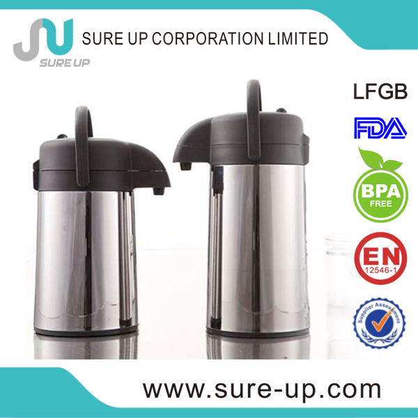 new design wholesale good quality glass lined coffee airpots 1.9 
