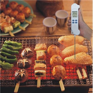 2 in 1 infrared thermometer with pointed probe tip