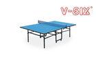 Blue Top Foldable Table Tennis Table Indoor Standard Size With 16mm Table Thickness