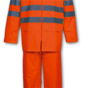 YJ-6044 Waterproof Red Rain Suit PU Raincoats Rain Jackets Overalls Gear