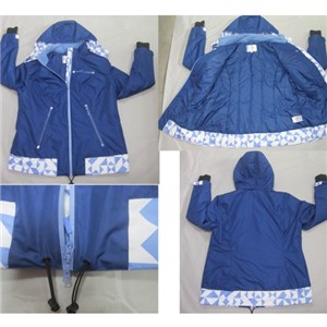 YJ-1064 Blue Waterproof Breathable Mens Winter Softshell Jacket