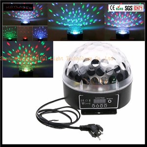 Newest Most Popular Cheap Auto Full Color 6x3W LED Crystal Magic Ball Stage Light For Disco Club