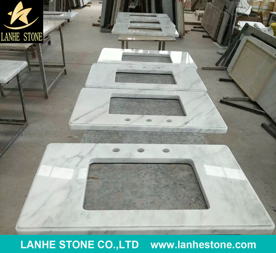 Italy Bianco Carrara White Marble Vanity Top