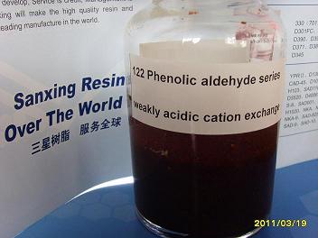 Phenolic aldehyde series weakly acidic cation exchange resin