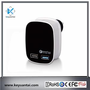23W 5V1A+Qualcomm Quick Charge 3.0 Dual USB Wall Charger With EU/US/UK/AU Plug
