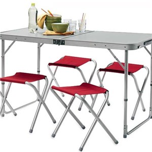 Favoroutdoor Supplier For Portable Folding Picnic Camping Table with 4 Chair Set