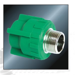 HIGH QUALITY PPR COLD&HOT MALE SOCKET WITH BRASS WITH GREEN COLOR