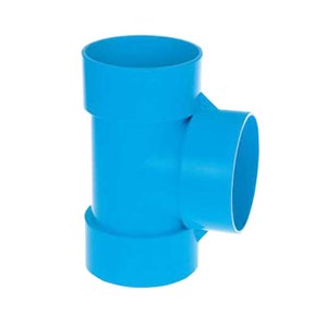 HIGH QUALITY UPVC JIS K-6739 DRAINAGE TEE WITH BLUE COLOR