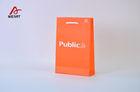 Orange Color Fancy Paper Material Custom Printed Reusable Shopping Bags