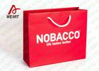 Bright Red Color Personalised Paper Shopping Bags For Business Eco - Friendly