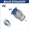 4mm Tube Straight Pneumatic Hose Fittings OD M5 Male BSPT Thread
