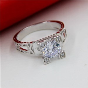 Crystal Stone Wedding Rings SSR009