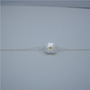 Vintage Cherry Flowers Silver Bracelets SSH002