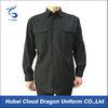 Outdoor Black Police Shirt Security Uniform Shirts 65% Polyester 35% Cotton