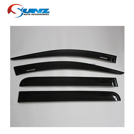 MITSUBISHI L200 TRITON 2015 BLACK DOOR VISOR