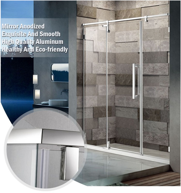 Aluminum Profile For Glass Shower Sliding Door
