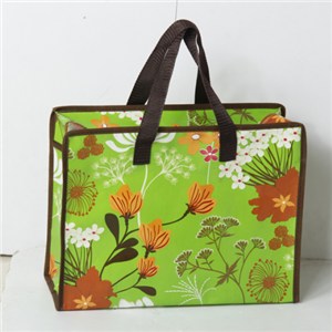 Black Reusable Non-Woven Foldable Zippered Shopping Bag 