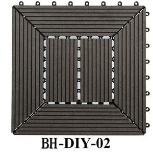 Interlocking Decorative Outdoor Wood Plastic Composite DIY Deck Tile