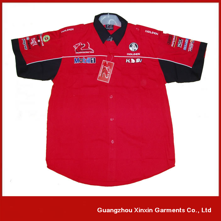 Customized short sleeve 4S shop workers shirts