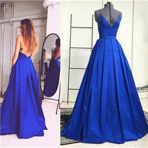 Elegant V-Neck Long Evening Dress