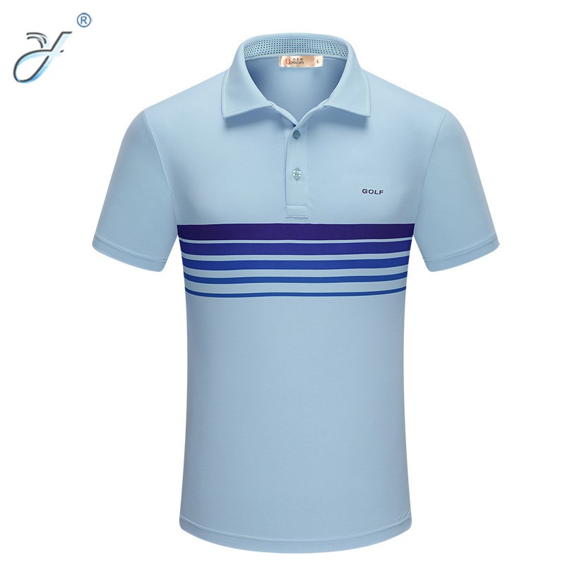 lack and White Stripe Sleeve Men& acute;s Polo Shirts Fashion Polo Uniform