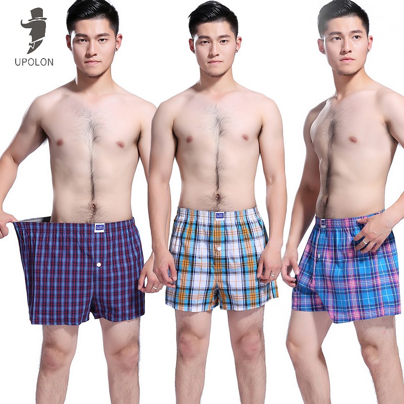 Upolon Men& acute;s Woven Boxer Shorts Underwear Brietf Underwear