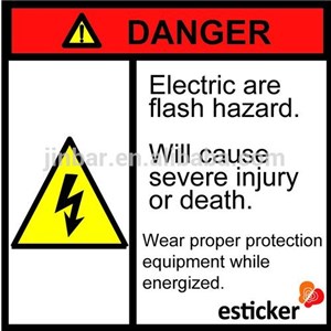 Customized Waterproof Danger Or Fragile Warning And Security Label Sticker With Good Quality
