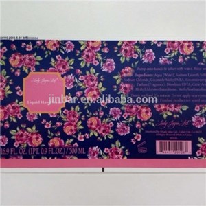 Custom Glossy Laminated Cosmetic Bottle Labels And Stickers With Hot Stamping Gold Foil