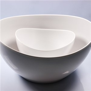 Bamboo Fiber Melamine Mixing Bowl Set Melamine Ingot Wave Bowl