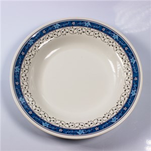 Unbreakable Melamine Round Deep Dinner Plate Decoration Dinnerware