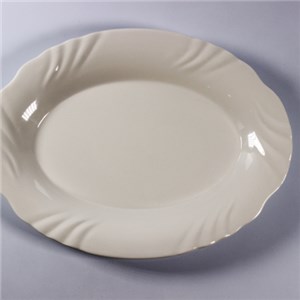 Oval Shaped White Oval Plastic Melamine Oval Dinner Plate Platter
