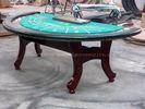 7 Players Baccarat Gambling Games Roulette Poker Table Casino With Roulette Wheels