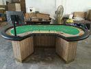 Luxury Casino Baccarat Table Wooden PU Leather with LCD Screen