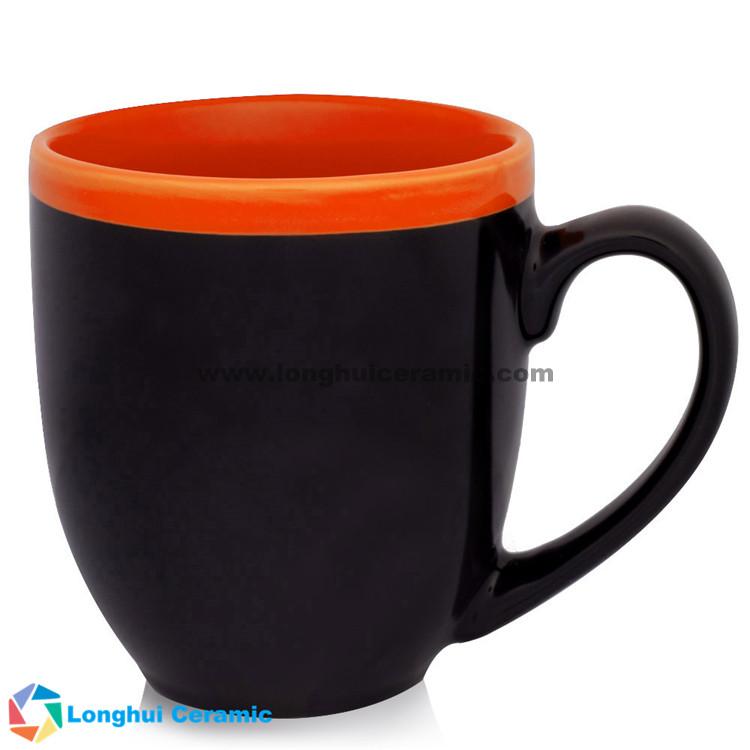 Two-tone halo customizable bistro ceramic mug